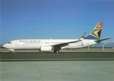 Postcard Airline SOUTH AFRICAN AIRWAYS B-737-8S3 ZS-SJL CC9.