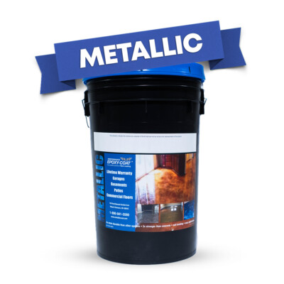 Metallic Full Epoxy Floor Coating Kit 300 sq. ft. BLACK Base Coat