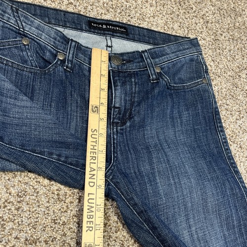 ROCK & REPUBLIC Denim Bootcut Button Flap Back Pockets Jeans 31 X 32 Womens - Picture 7 of 13