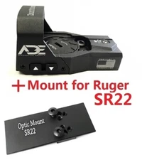 Ade Advanced Optics RD3-015 RED Dot Reflex red Sight Pistol +mount Ruger SR22