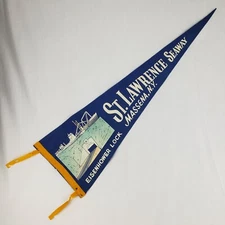 Rare Vintage St Lawrence Seaway Pennant Massena NY Eisenhower Lock