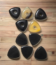 Set of 10 Triangular Real Exotic Buffalo Horn Assorted Guitar Picks Plectrums