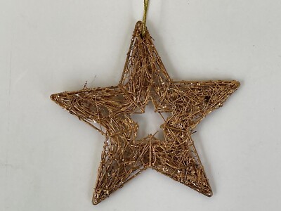 Weihnachtsbaumstern gold mit Glitzer | Christmas tree star gold with sparkle