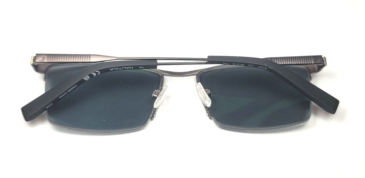 NAUTICA N7337 030 GUNMETAL UNISEX BLACK HALF RIM AUTHENTIC