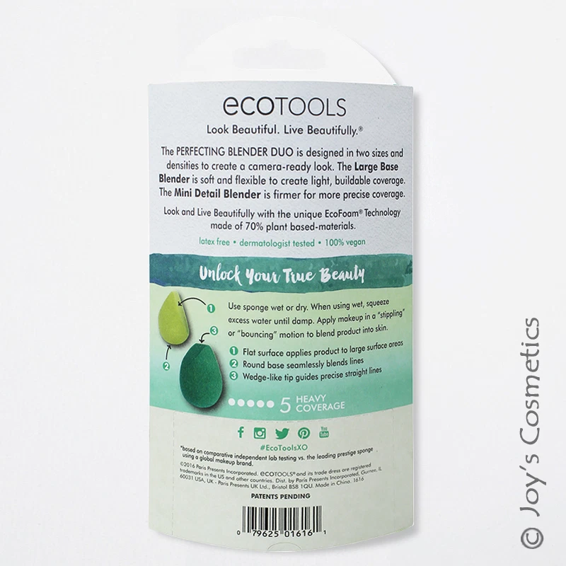 1 ECOTOOLS diseño Batidora Duo/Maquillaje Esponjas "ET-1616" De alegría - Imagen 2 de 4