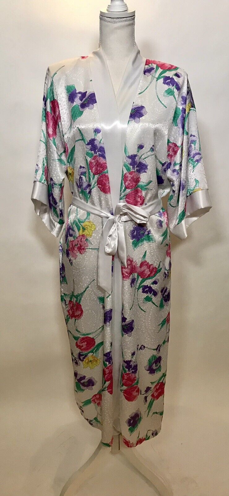 Vintage Robe by L.A. Intimates Kimono Floral Size… - image 1