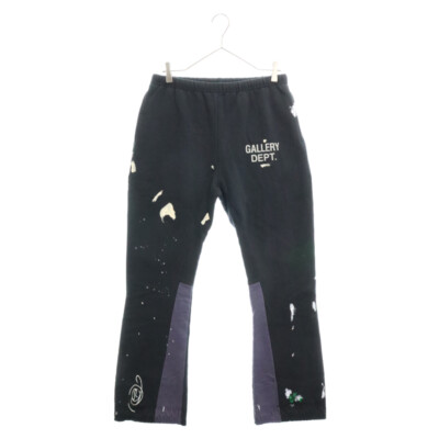 GALLERY DEPT. DEPT GD LOGO PAINTED FLARE SWEAT PANTS FU GALLERY DEPT. DEPT GD LOGO PAINTED FLARE SWEAT PANTS FU