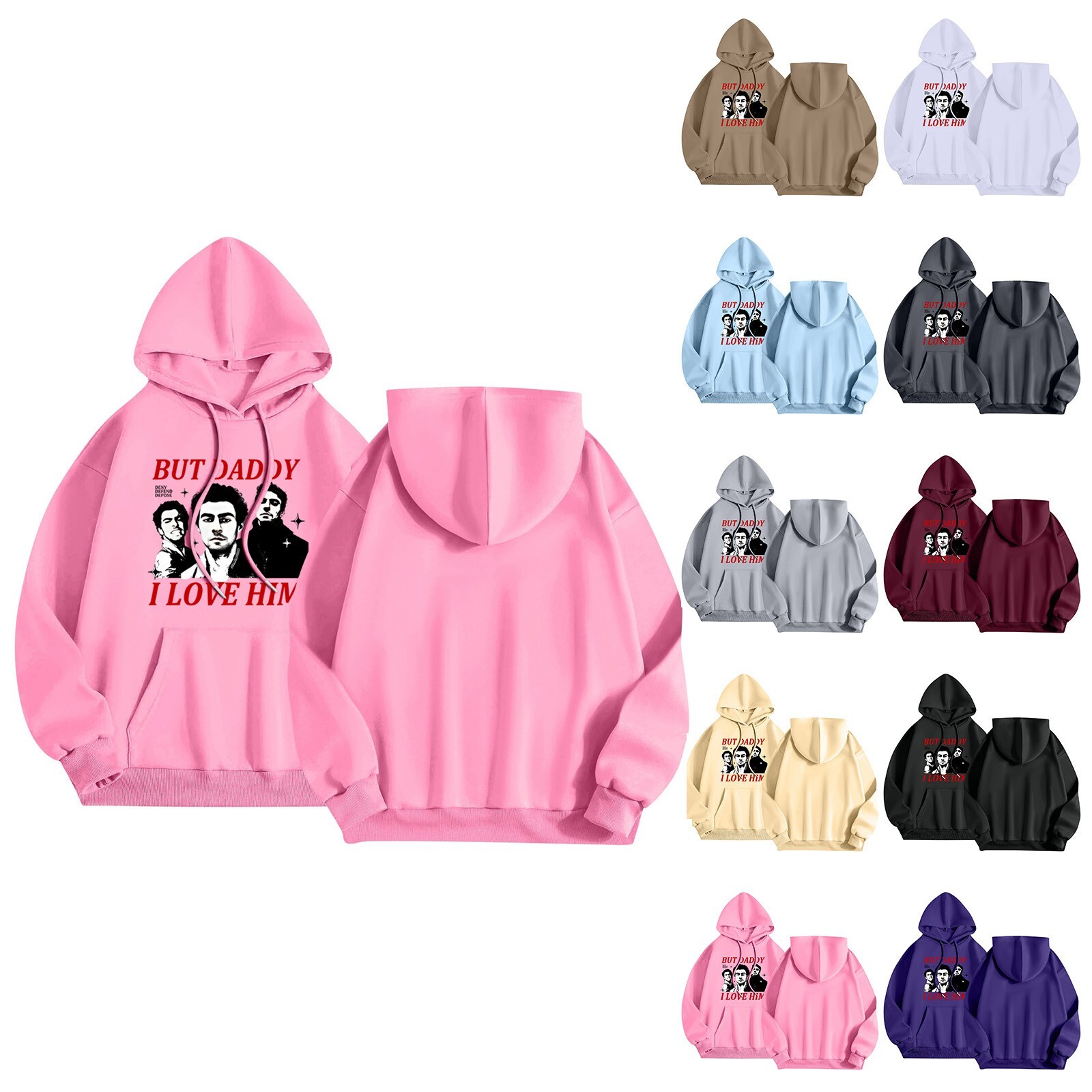 Luigi Mangione BUT DADDY I LOVE HIM Oversized Fall Hoodie for Women