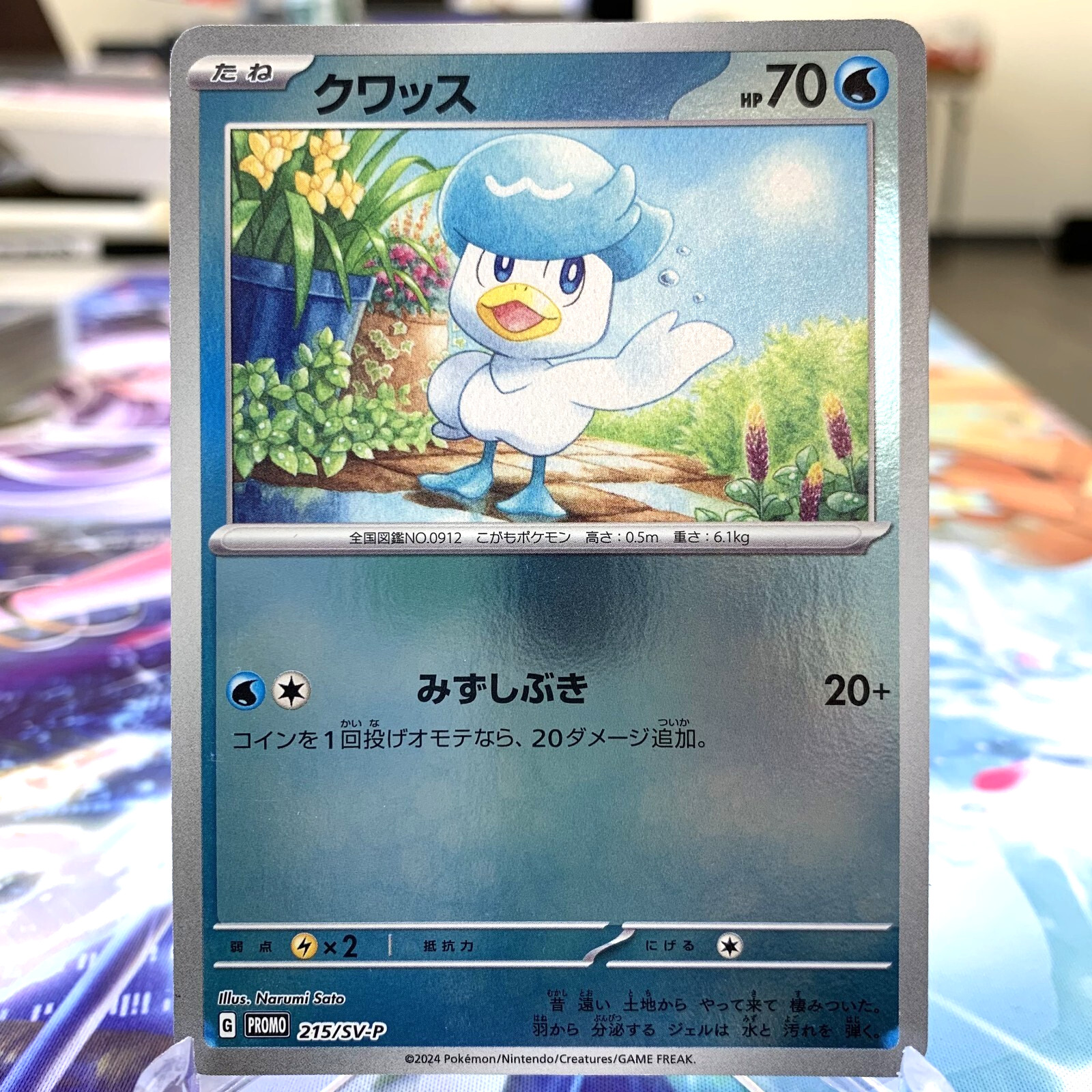 Quaxly 215/SV-P Reverse Holo Promo Japanese Pokemon Card ~ MP