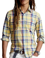  125 POLO RALPH LAUREN Mens Classic Oxford Button Down Shirt, Multi, Small