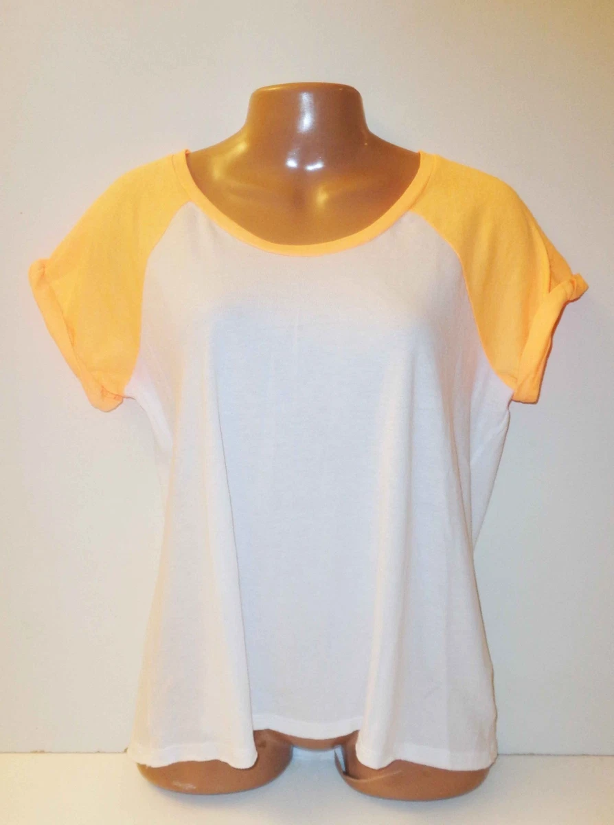 Pink and orange graphic cheap tees
