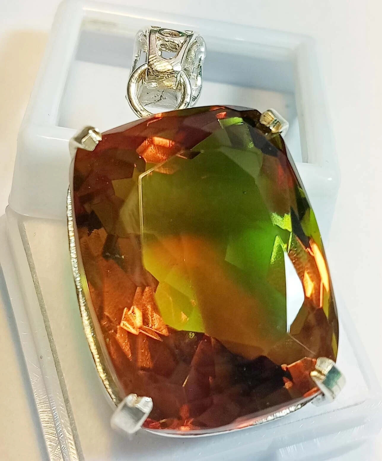 Cushion Cut Pendant 74-75 Ct Alexandrite Natural Locket Loose Gemstone Certified