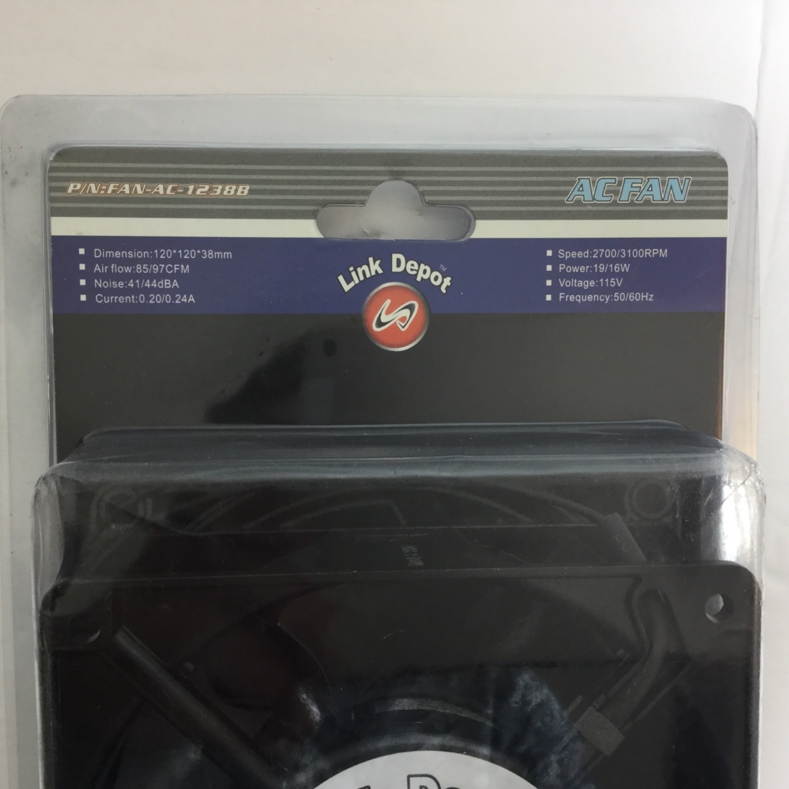 Link Depot Cooling Fan Ball Bearing PC Computer Case Metal 120x120x38mm AC 115V