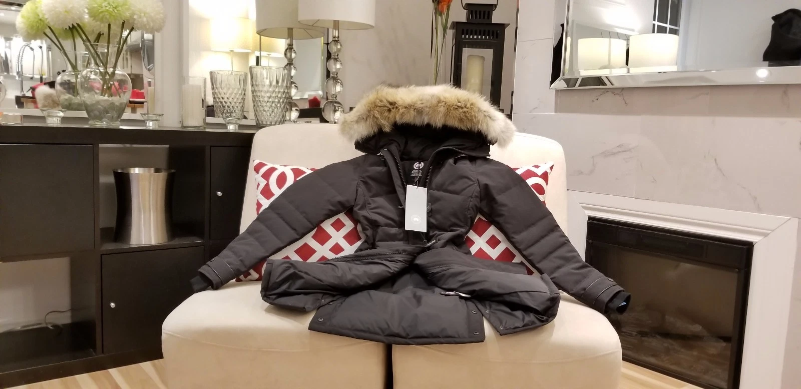 NUOVO ULTIMO GRIGIO ETICHETTA CONCEPT EDITION BLACK CANADA GOOSE LORETTE S PARKA JACKET