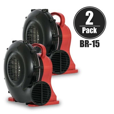 XPOWER BR-15 1/4 HP Indoor/Outdoor Inflatable Blower, Jumper Bounce House 2 Pack