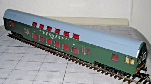PIKO 53685 - Spur HO - Doppelstock Steuerwagen DBmqe - DR - Ep. IV | Zustand: Neu