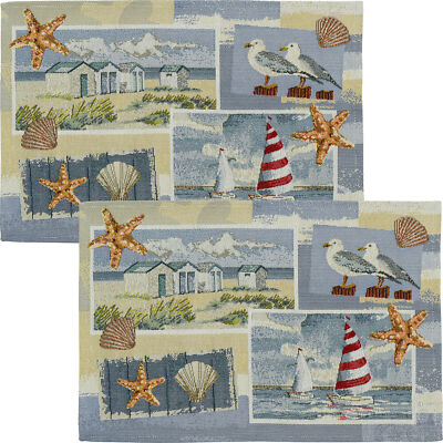Sander Tischset ''Beach House'' 2er-Pack Gobelin