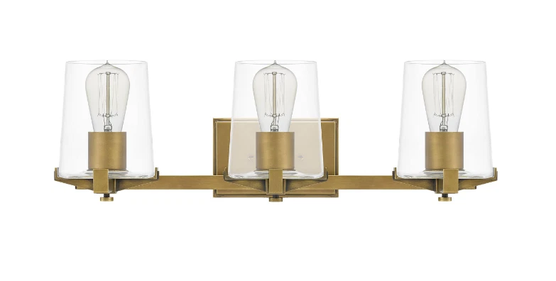 Quoizel Perry Weathered Brass 3 Light 23.5" Wide Bathroom Vanity Light:PRY8624WS - Image 2 of 4
