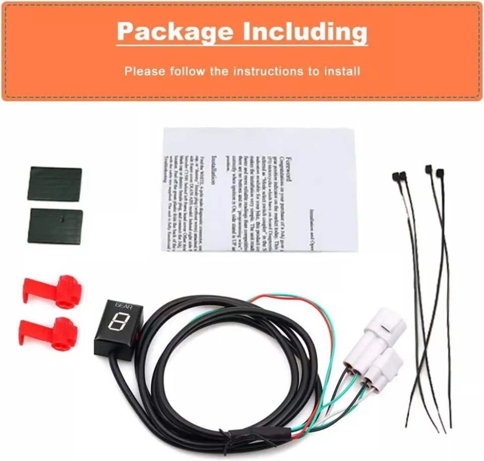 Motorcycle Gear Indicator Red LED for YAMAHA YZF R1 R6 FZ1 FZ6 Wr250r Xjr1300 - Image 3 of 4