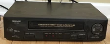 Sharp VC-H810U VHS VCR 4 Head Video Cassette Recorder Tested Works Hi-Fi Stereo