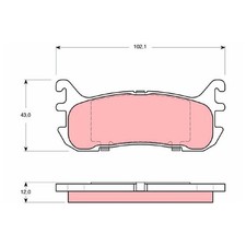 TRW Bremsbelagsatz Bremsklötze hinten GDB3319 23387 23388 23389 | 661384