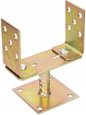 Verstellbarer Pfostenträgerschuh verzinkt 0-180 mm Grundplatte Stützwinkel