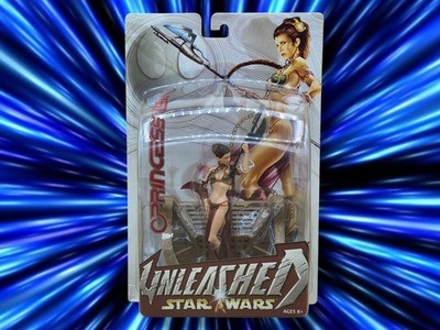 2003 Hasbro Star Wars Unleashed Slave Leia ROTJ Statue Figure w/Base MOC