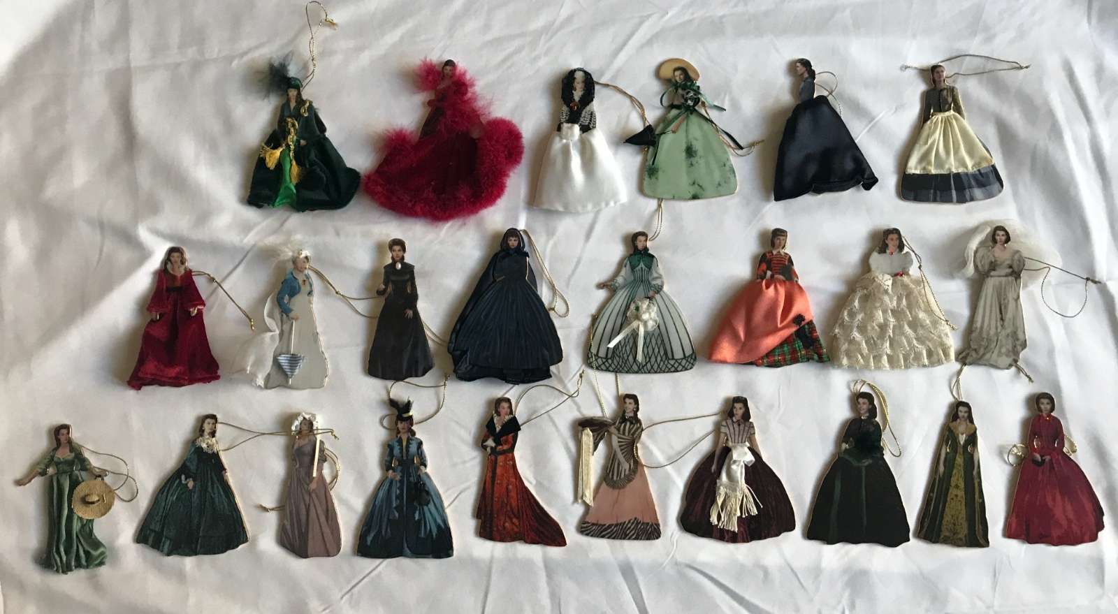 Gone With The Wind Bradford Exchange Ornaments Scarlett O'Hara Huge Lot of 24