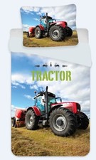 Roter Traktor Trecker Bettwäsche-Set Bettbezug 135x200 Landmaschinen Bauernhof