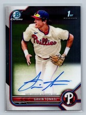 Gavin Tonkel 2022 Bowman Chrome 1st Auto #CPA-GTL Phillies