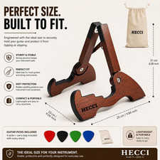 Foldable Solid Wood Guitar Stand Acoustic Guitars Electric Classical Bass Floor