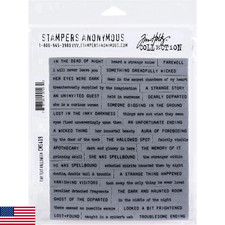 Stampers Anonymous Tim Holtz - Stampers Anon Cling RBBR Stamp Set, Tiny Text Hal