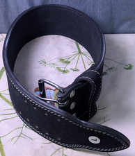 Powerlifting Weightlifting GYM Belt 4" Wide Back Thick Genuine Leather Large NEW