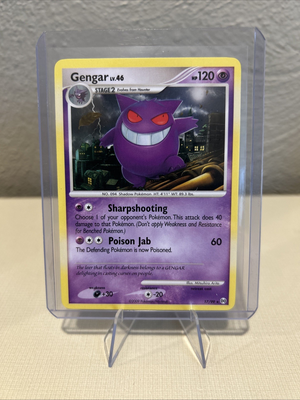Pokémon TCG Gengar Lv. 46 17/99 Platinum Arceus Regular Rare Vintage 2009 NM!