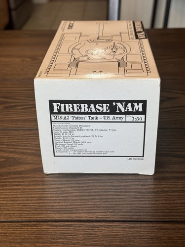 Corgi 1/50 Scale Firebase 'Nam M48-A3 Patton US Army Diecast Tank #US 50304 NIB - Picture 6 of 12