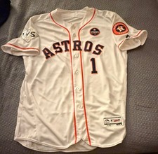 Astros Carlos Correa 2017 World Series Authentic Majestic Jersey  Cool Base