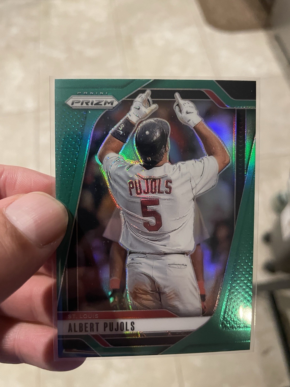 2025 Panini Prizm Albert Pujols 97 Green Prizm Cardinals