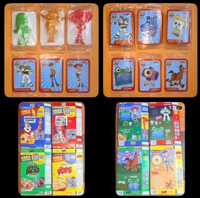 Kelloggs Cereal Pixar TOY STORY 5 - Complete SET of 3 SPOONS 9 CARDS & 4 BOXES