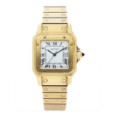 Cartier Santos 82746788 18K Yellow Gold Mens Watch