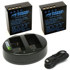 Wasabi Power Battery 2-Pack and Dual Charger for Olympus BLH-1 Fully Decoded