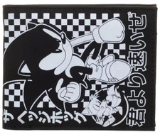 Sonic The Hedgehog BiFold  Black & White Wallet