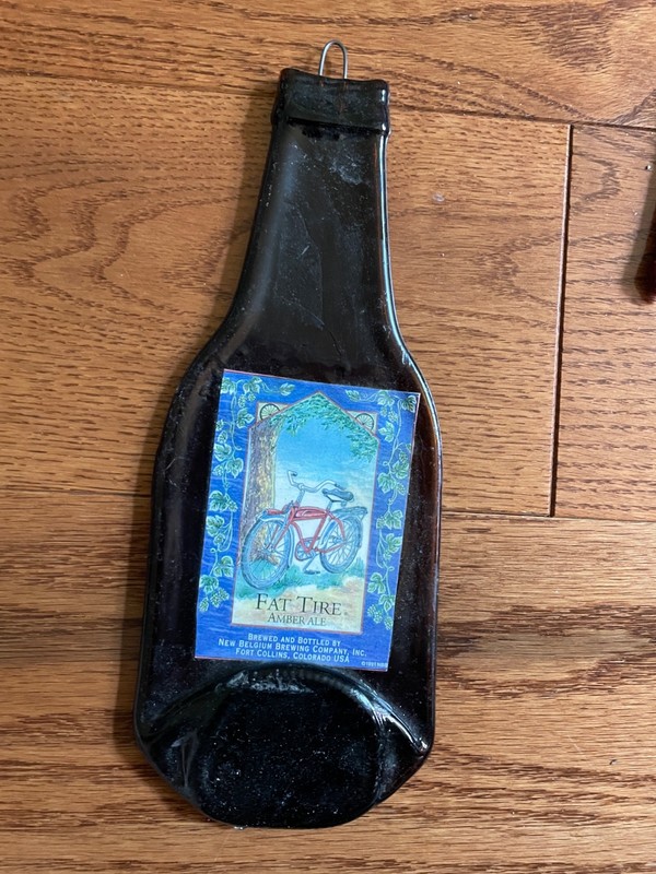 Flattened Melted Fat Tire beer Wall Decor Hook