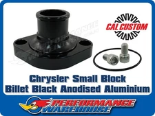 Cal Custom Chrysler SB Swivel Neck Thermostat Housing Billet Alloy Straight Up
