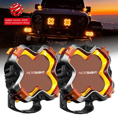 NOVSIGHT 2X 6'' LED Work Light Bar Pods Spot  Beam Offroad Driving Truck ATV Lamp