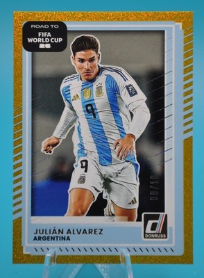 2025-26 Donruss FIFA Julian Alvarez Gold /10  Argentina #157 SSP Rare!