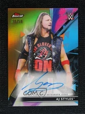 2021 Topps Finest WWE Roster Gold Refractor 10/50 AJ Styles #RA-AS Auto 00d2