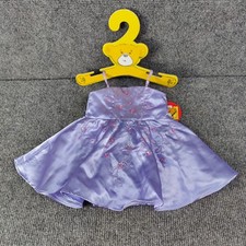Purple Satin Build A Bear Dress New Doll Purple Lavender Dress Flower Embroidery