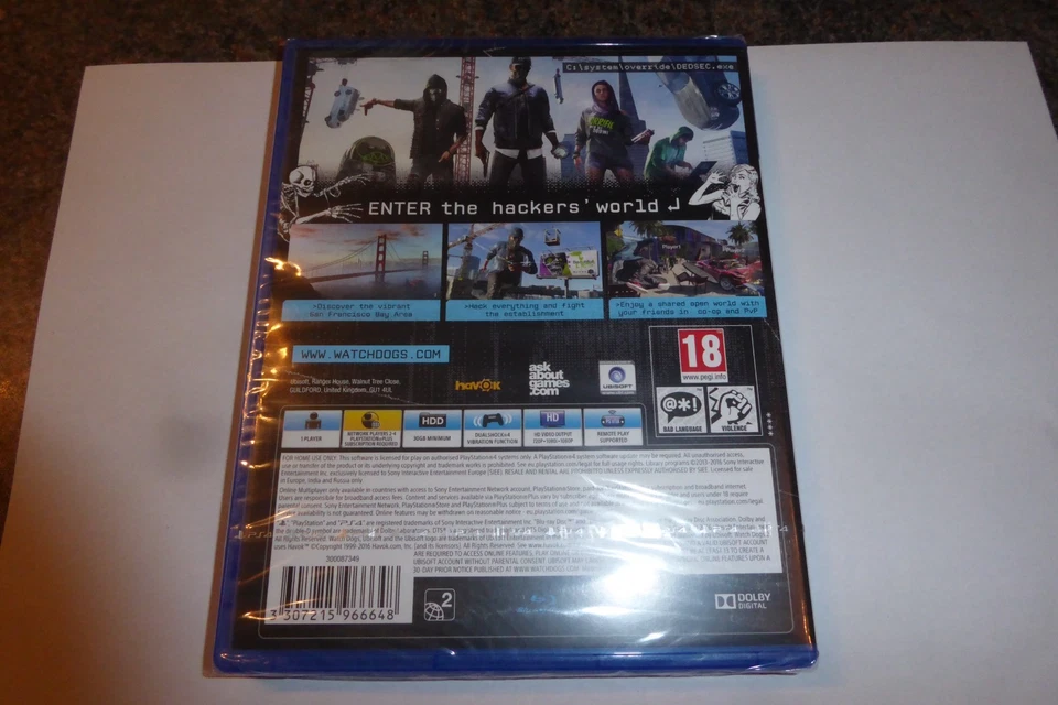 Watch Dogs 2 (PlayStation 4, 2016) New & Sealed - Image 2 of 3