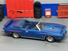 1970 70 Pontiac Gto Ram Air Judge Convertible Blue Opening Hood 164 Scale