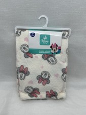 Disney Lightweight Minnie Mouse Faces Baby Blanket Security Lovey Girls NEW